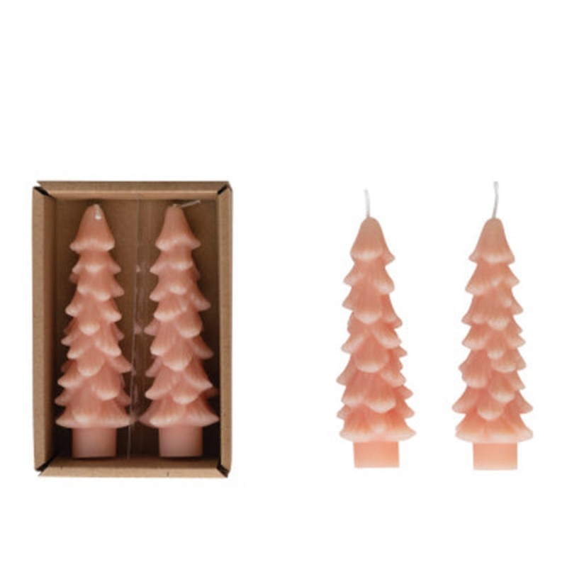 Pink Tree Candles