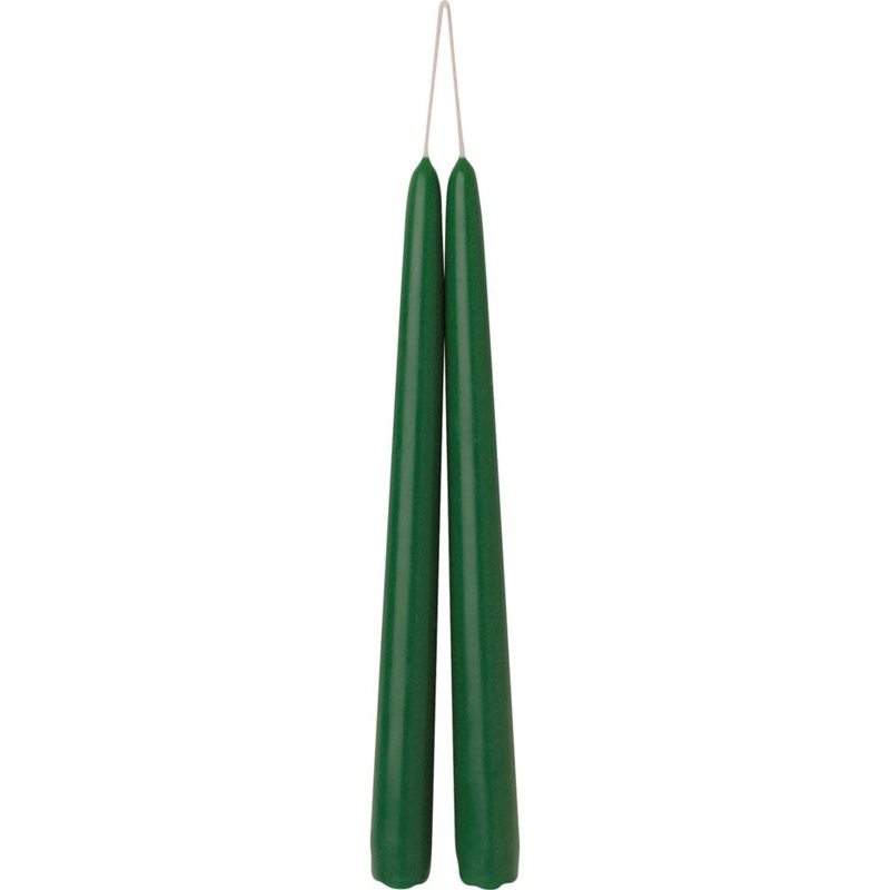 Taper Candle Pair Forest Green
