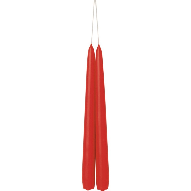 Taper Candle Pair - Red
