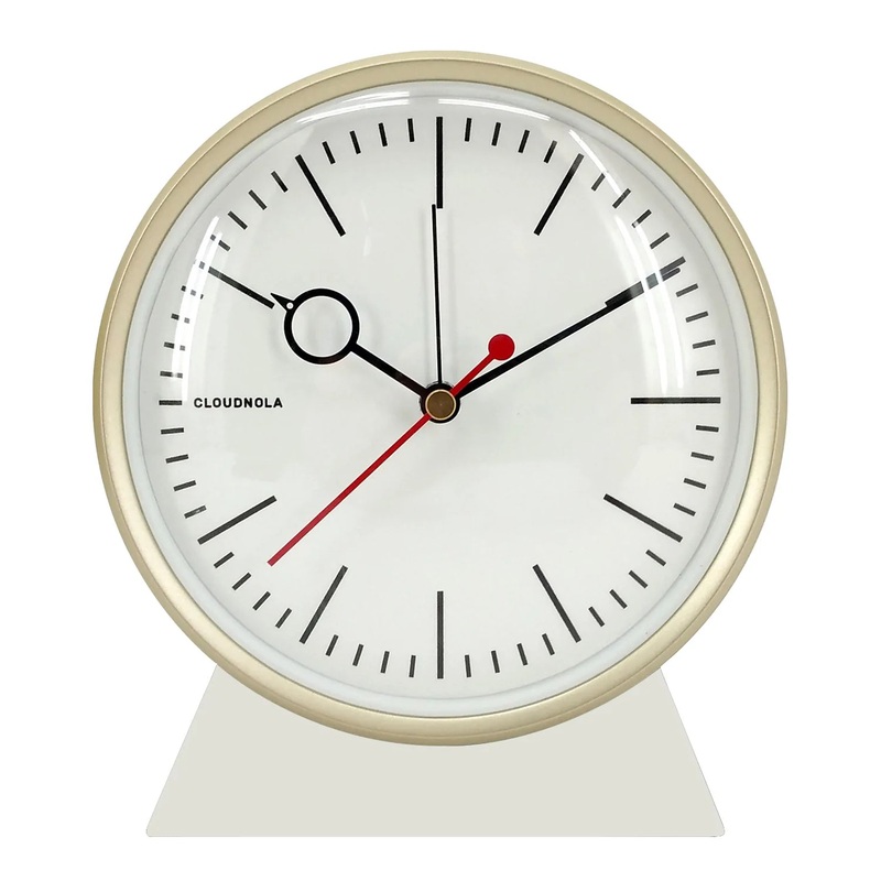 Bloke Desk + Alarm Clock - White
