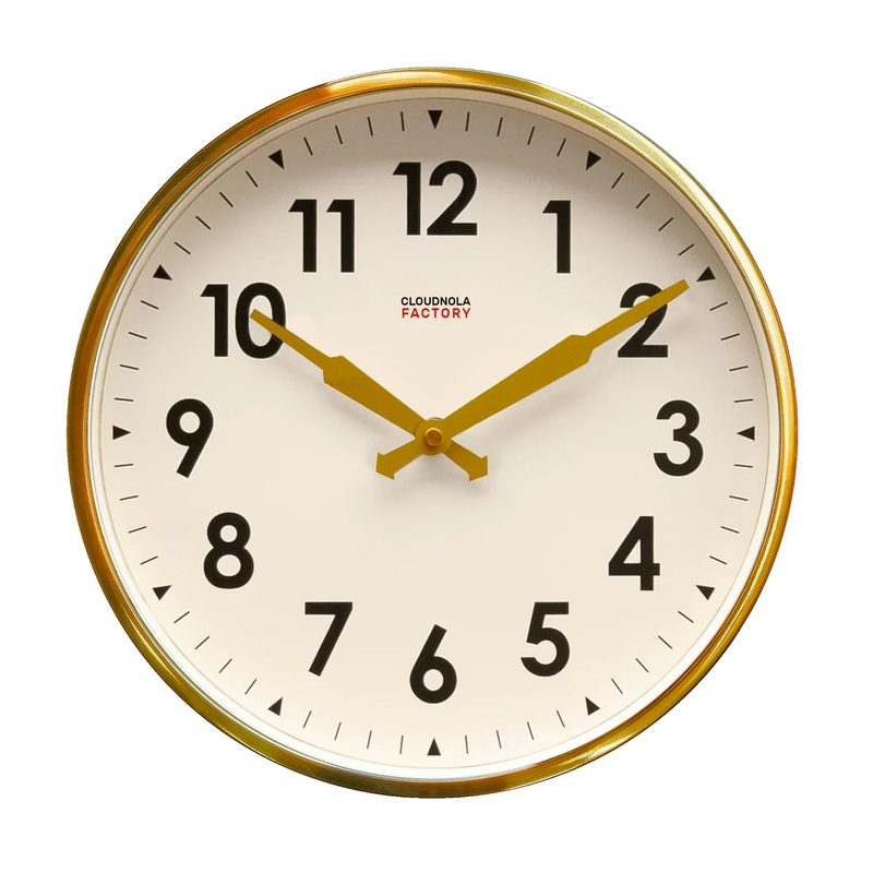 Factory Clock - Brushed Gold