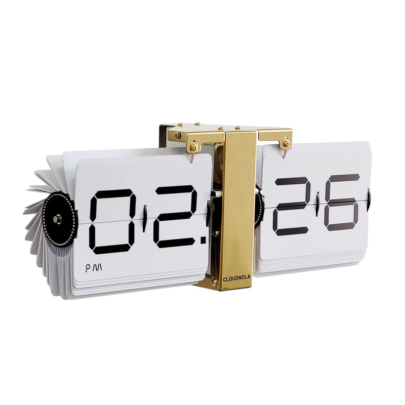 Flipping Out Clock - White