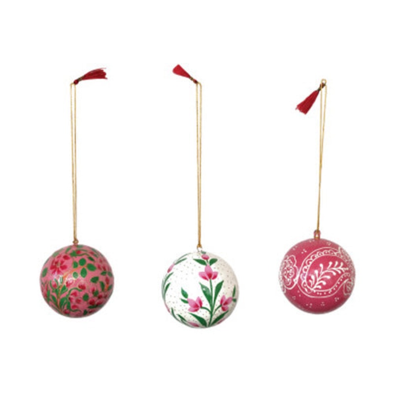 Hand painted paper mache ornament
