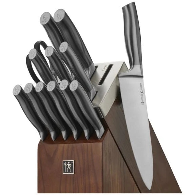 Henckels Graphite 14 Piece Knife Block Set, Brown