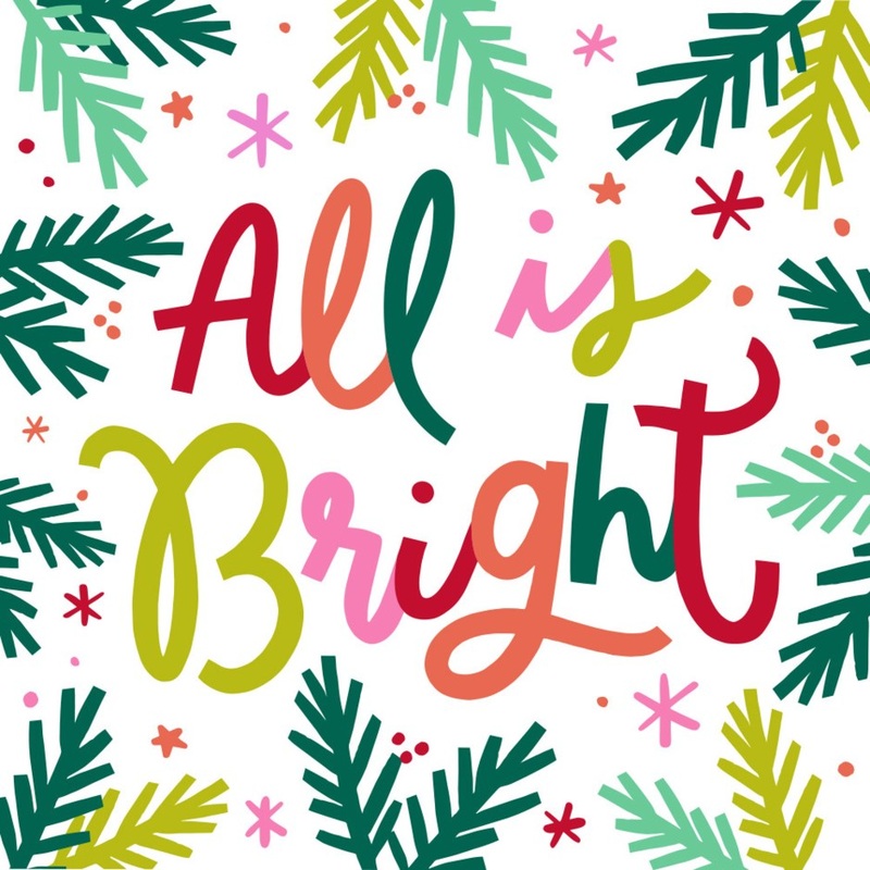 Paper Cocktail Napkins - All is Bright