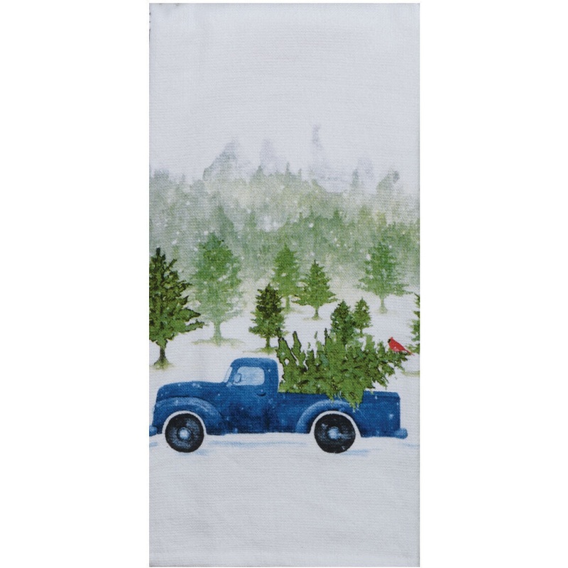 Terry Towel - Evergreen Wishes