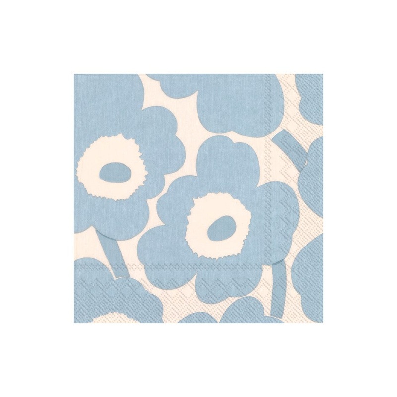 Unikko Light Blue Paper Napkin - Lunch