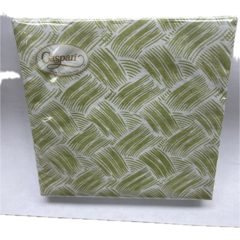 Caspari Basketry Moss Green Paper Napkins