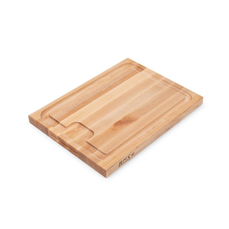 John Boos Maple 20" x 15" x 1.5"  AuJus Cutting Board with Sloped Juice Groove, Reversible, 1-1/2" Thick