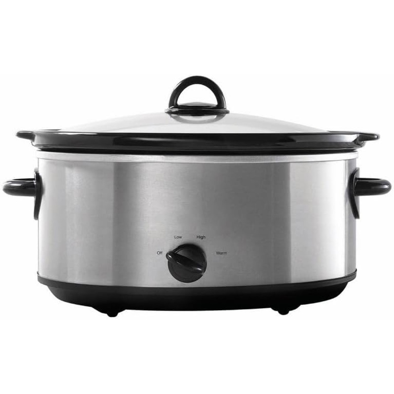 CrockPot Oval Stoneware & Stainless Steel Slow Cooker