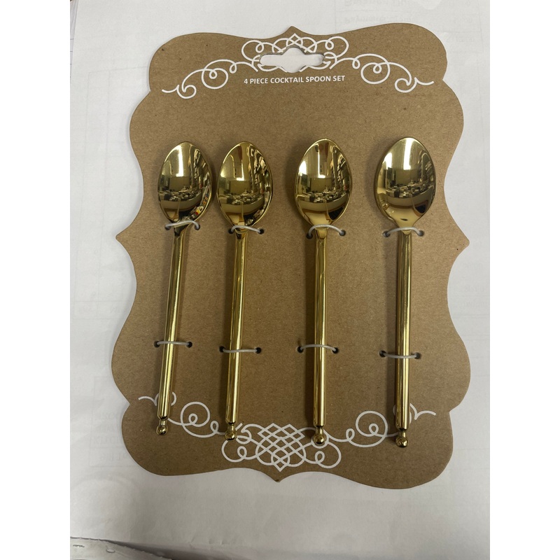 Prestige Rotunda Gold Dessert Spoons, set/4