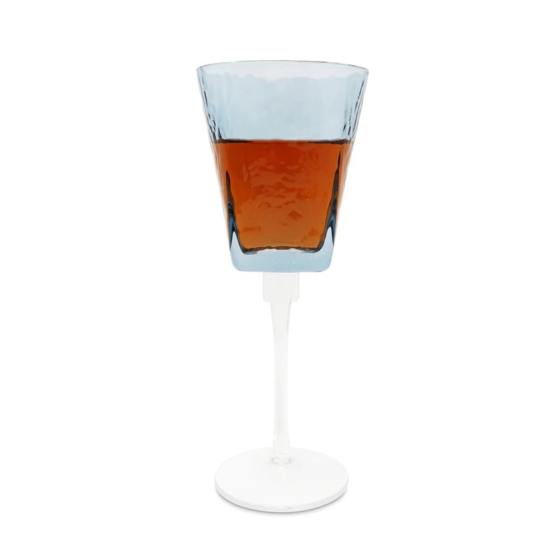 Vivience Hammered Blue Glasses, Set of 6