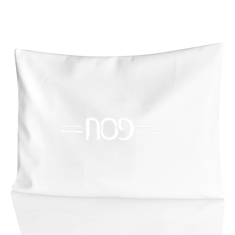 Waterdale White Imprint Leather White Pillow Case