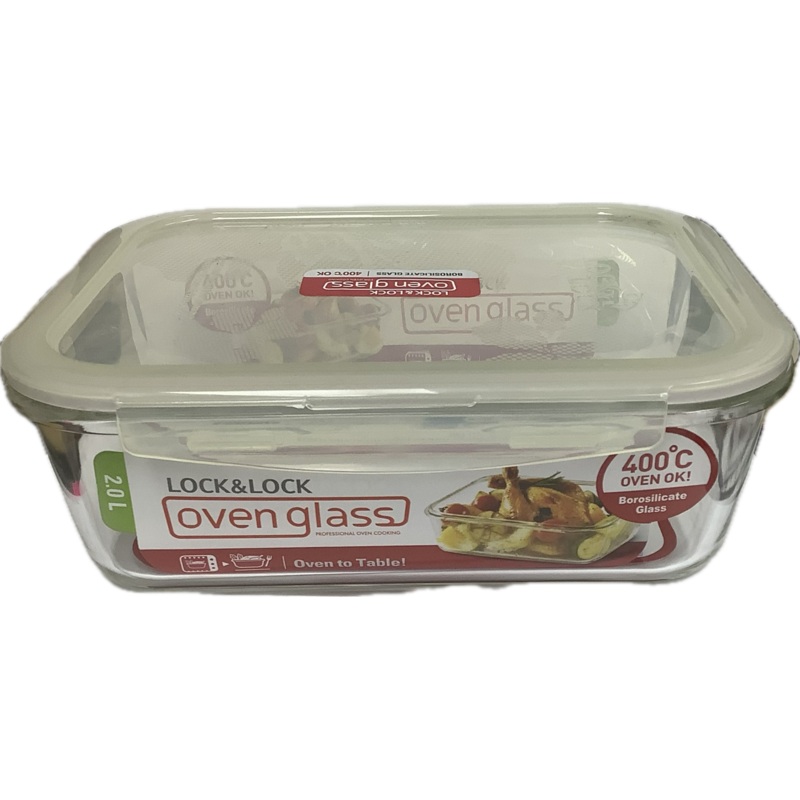 Lock & Lock Glass Food Storage Container with Lid, 21 Ounce, Clear