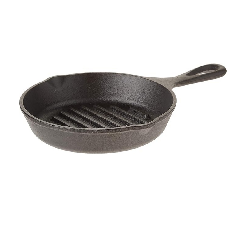 Lodge Cast Iron Grill Pan, 6.5 Inch
