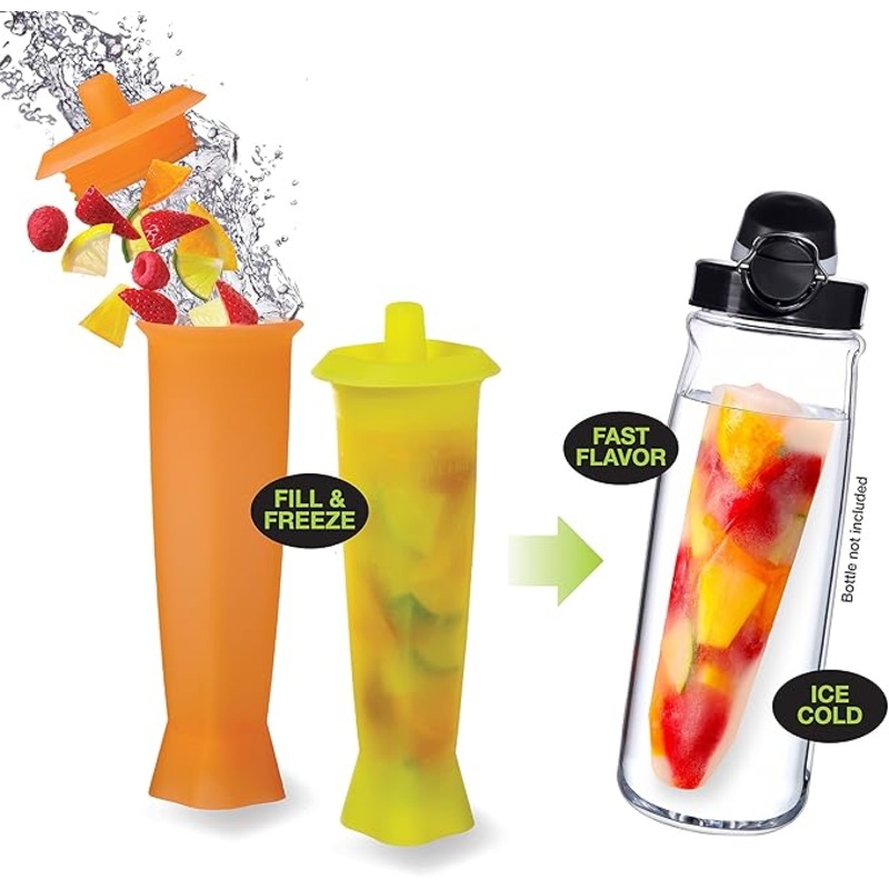 Prodyne Infuse & Chill Fruit Infusion Ice Molds, Set of 2