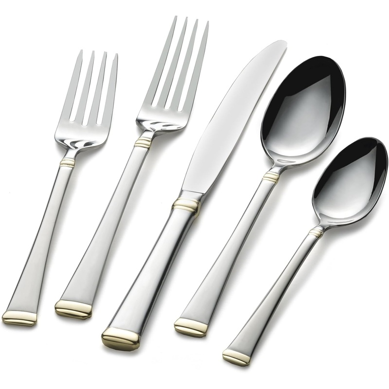 Mikasa, Gold Accent Harmony Flatware Service for 12, 65 Piece Set