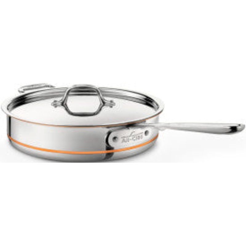 All-Clad, 6403 SS, 3 Qt. Saut Pan w/ Lid, with Copper Center