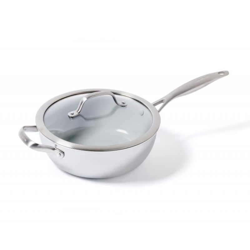 The Cookware Company Venice Pro Chef's Pan with Helper Handle and Lid 3.5 quart
