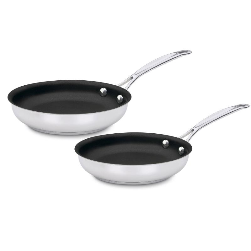 Cuisinart 722-911NS Chef's Classic Stainless Nonstick 2-Piece 9-Inch and 11-Inch Skillet Set