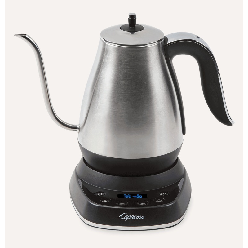 Capresso 290.05 Pour-Over Kettle (40 oz.) Gooseneck Spout Brushed Stainless Finish