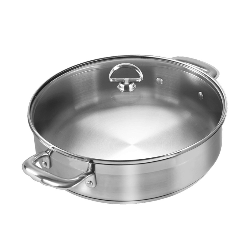 Chantal Induction 21 Steel 5qt. Sauteuse w/ Glass Lid