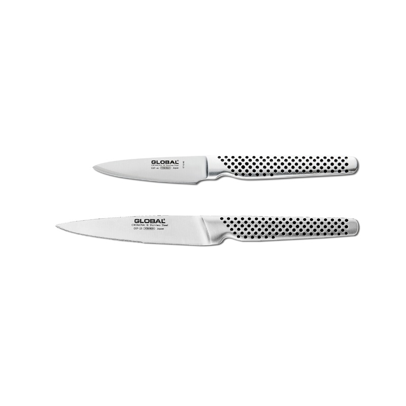 Global Classic 2 Piece Utility and Paring Knife Set, G-2346