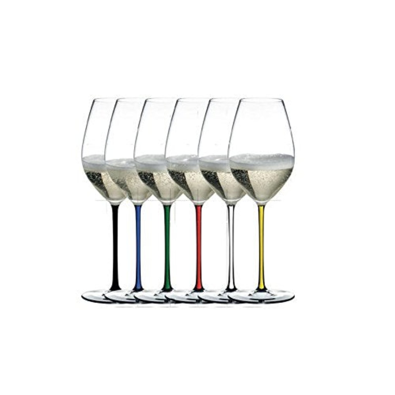 Riedel Fatto A Mano Champagne Glass Gift Set Set of 6 Assorted