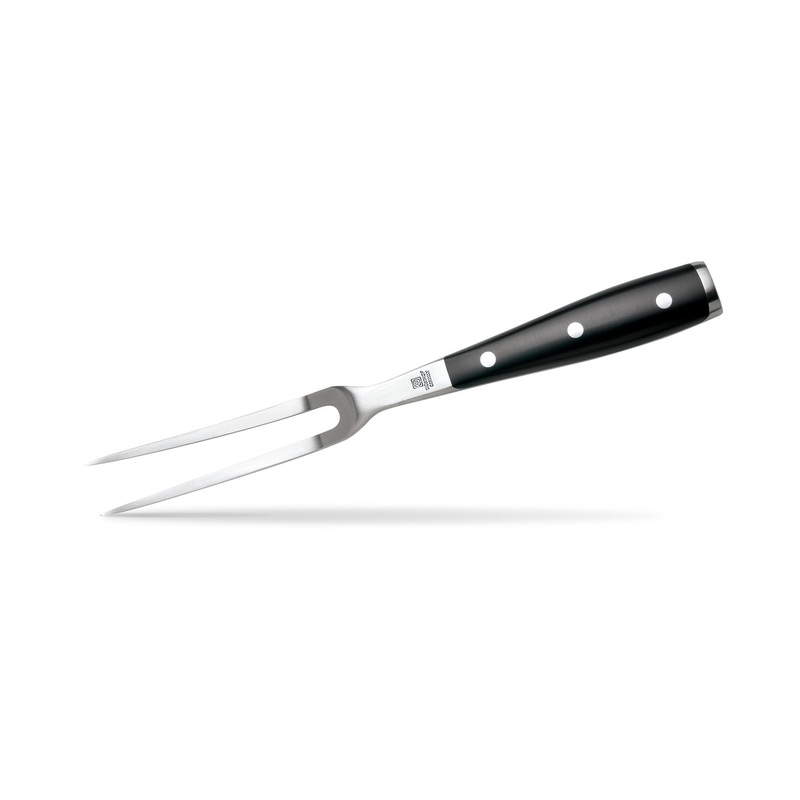 Wusthof Classic Ikon 6 Inch Curved Meat Fork, Double Bolster