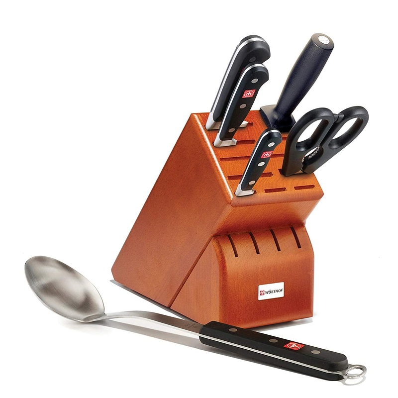 Wusthof Classic Six Piece Block Set w/GWP Spoon