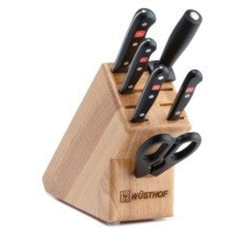 Wusthof Gourmet Seven Piece Block Set, Natural