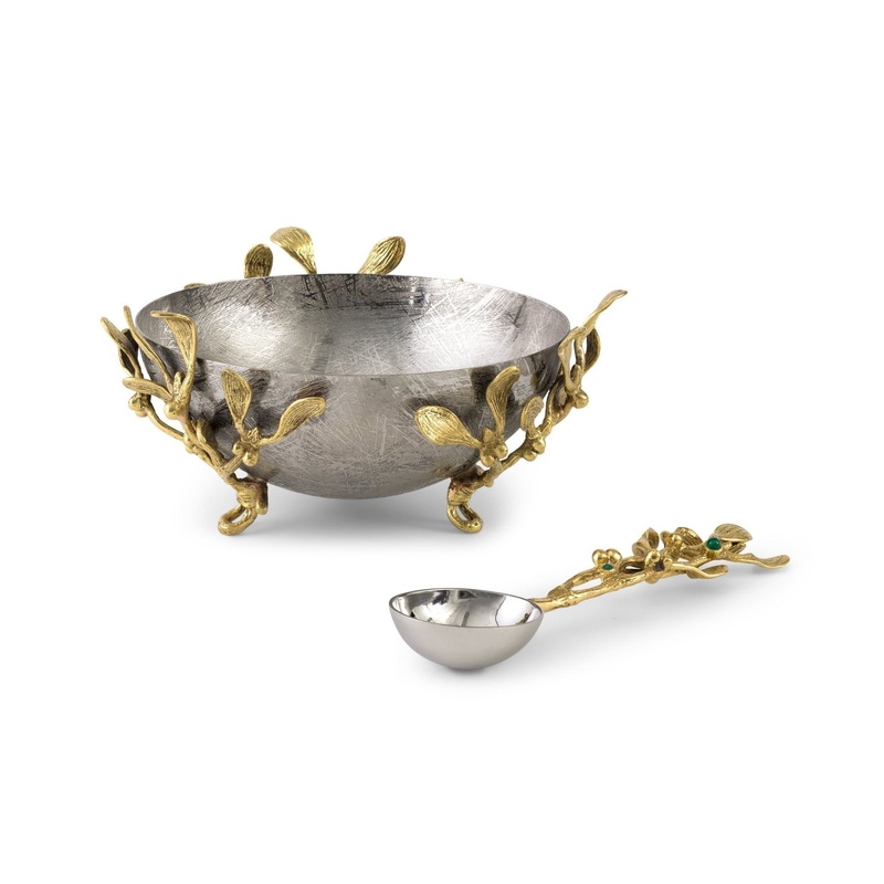 Michael Aram Mistletoe Small Dish w/ Spoon