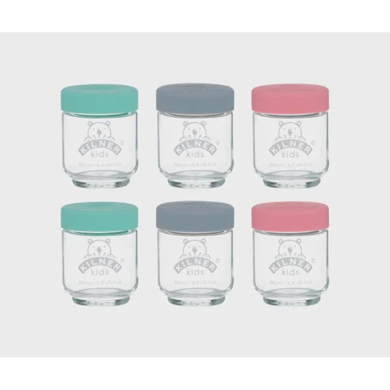 Baby Food Jars, Set of 6 (6.4oz)