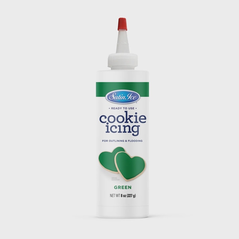 Satin Ice Green Cookie Icing | 8oz Bottle