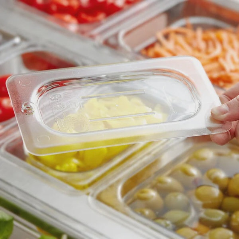 Camwear 1/9 Size Clear Polycarbonate Flat Lid