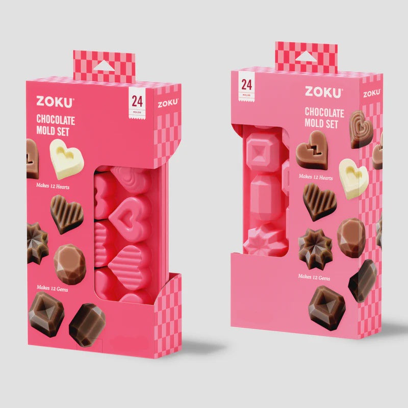 Heart & Gem Chocolate Molds, Set of 2