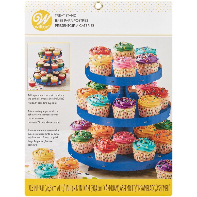 Royal Blue 3-Tier Ready-to-Build Treat Stand, 10.5-Inch