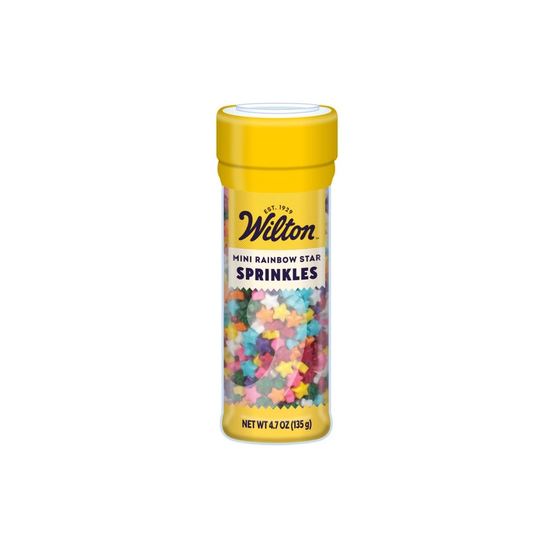 Mini Rainbow Star Sprinkles, 4.6oz