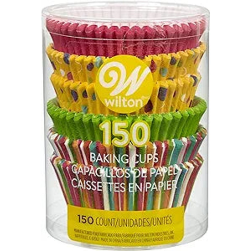 Wilton Standard Baking Cups | Dots & Stripes, Pack of 150