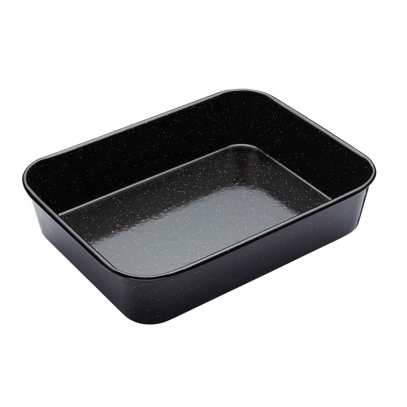 Vitreous Enamel Roasting Pan, 34 x 26 x 7 cm