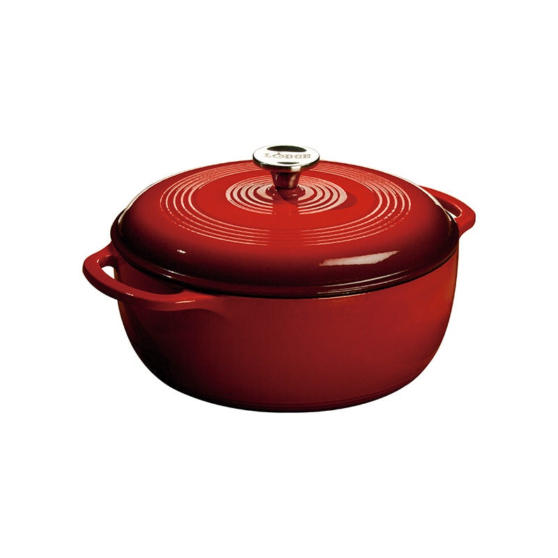 Enamel Cast Iron Dutch Oven, 6 Quarts