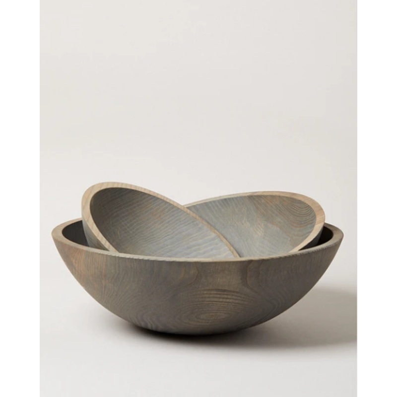 Farmhouse Pottery Grey Wood Bowls