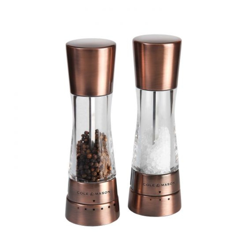 Derwent Copper Salt & Pepper Mill Gift Set 190 mm