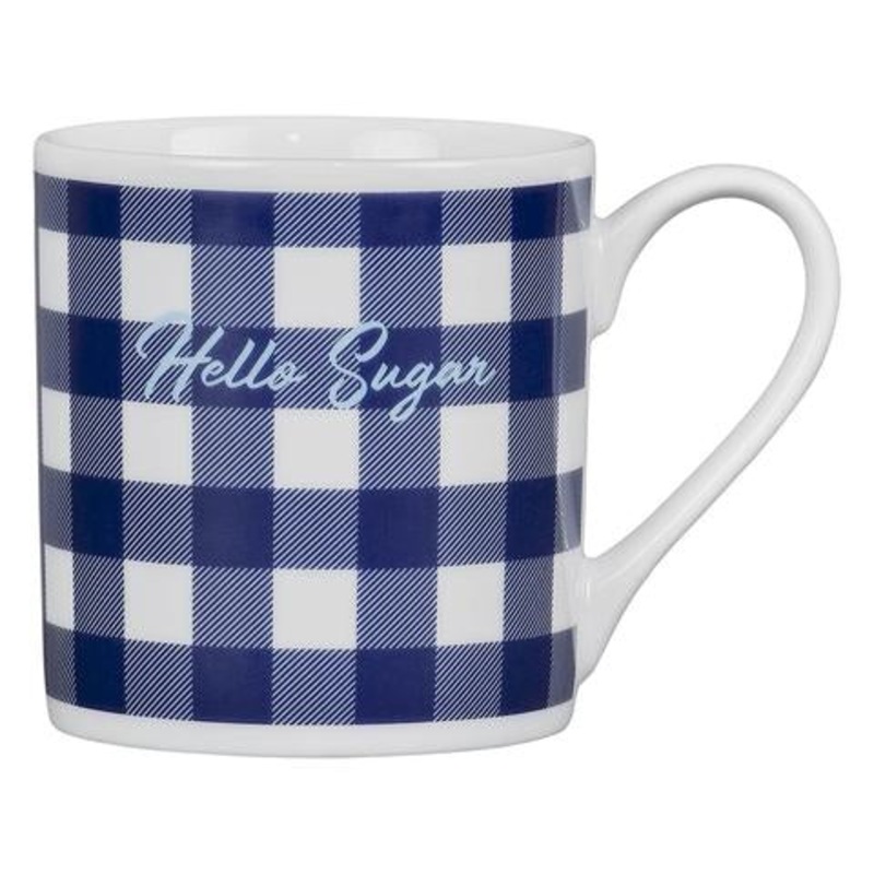 Hello Sugar Gingham Mug 13 Oz.