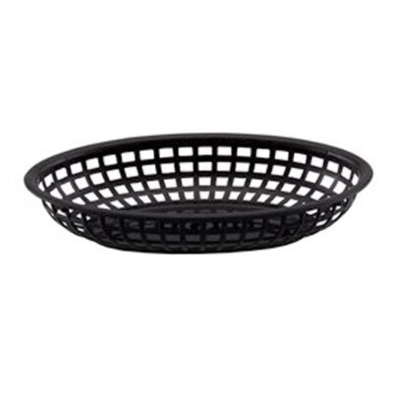 Black Fast Food Basket - 9" x 6"