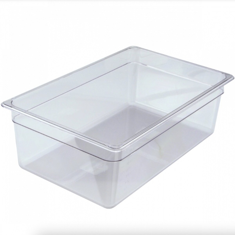 Full Size Polycarbonate 6" Deep Food Pan - Clear