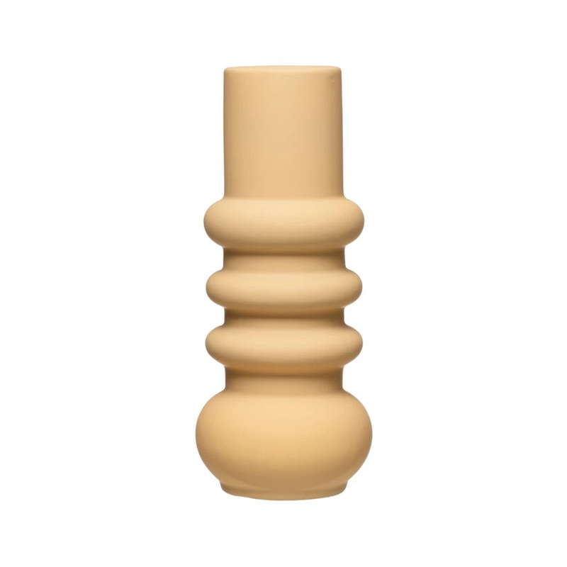 Stoneware Vase with Latex Glaze, Nude Color