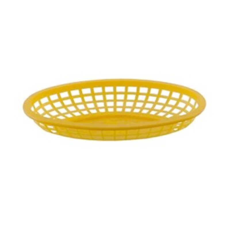 Yellow Fast Food Basket - 9" x 6"