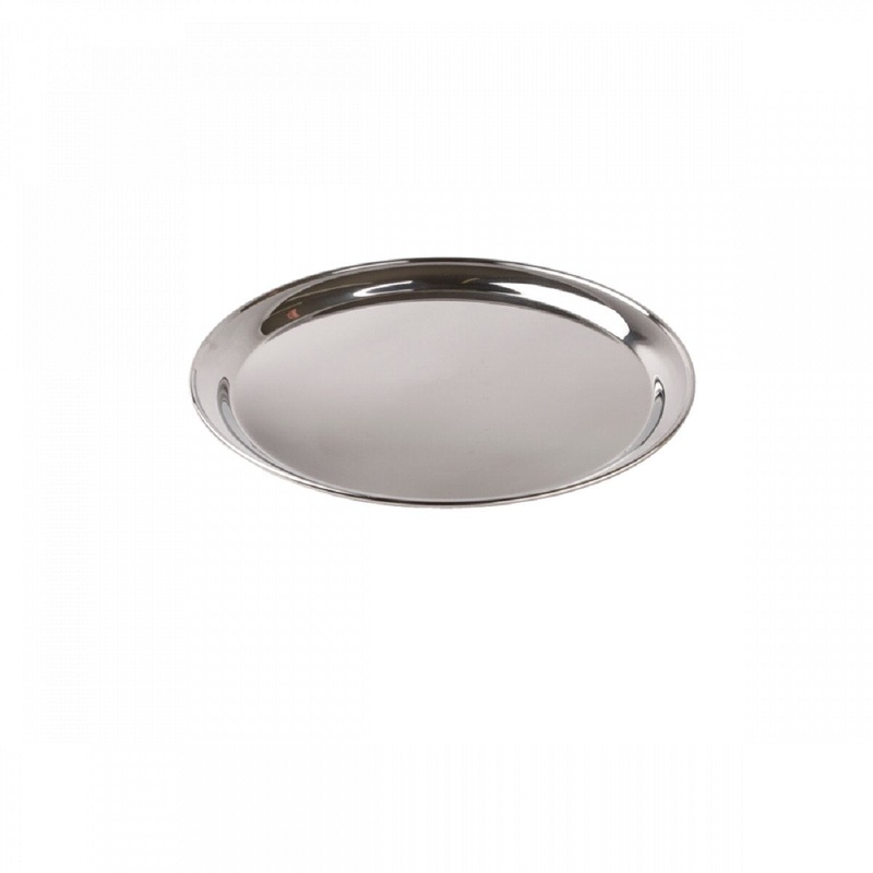 14'' Round Stainless Steel Service Tray