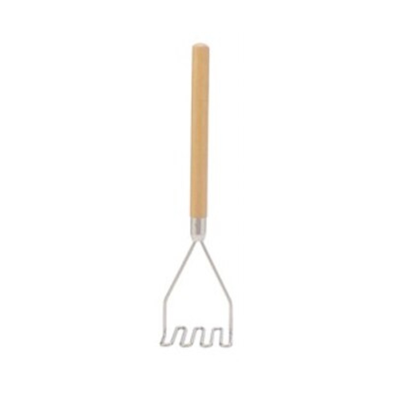 Square Potato Masher with Wooden Handle - 4"